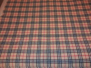 Vintage Burberrys Check Blanket Made In England Lambs wool 2