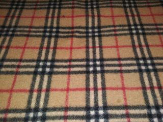 Vintage Burberrys Check Blanket Made In England Lambs wool 8