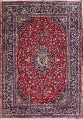 8x12 Traditional Wool Hand - Knotted Floral Oriental Rug Classic Carpet