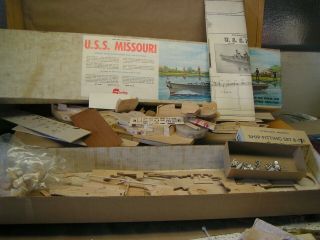 " Vintage " Sterling " U.  S.  S.  Missouri " Project,  Partially Built,  Not Complete