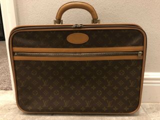 Vintage Louis Vuitton Attache Briefcase Leather And Canvas
