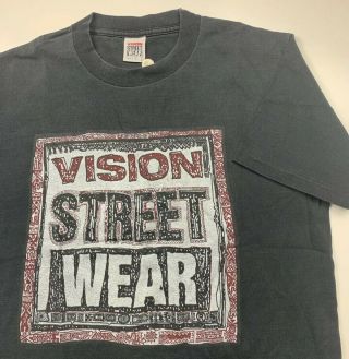 Vision Street Wear Vintage 1987 Skateboarding T - Shirt Size M/l Made In The Usa