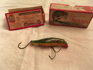 Vintage Heddon Little Luny Frog W/toilet Seat Hardware In Correct Marked Box