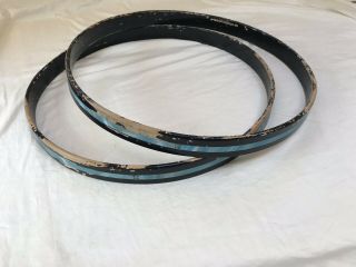 Camco 60s Vintage 20 " Bass Drum Hoop Aqua Moire Satin Flame One Hoop Only