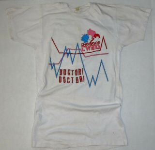 Vintage Thompson Twins " Doctor Doctor " 1984 Tour T - Shirt Front & Back Images