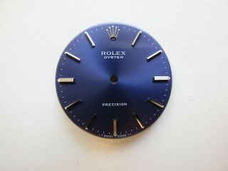 Rolex Oyster Precision Vintage Blue T Swiss Made T Watch Dial