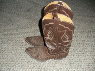 Vintage Tony Lama El Paso Texas Size 9 1/2d Western Boots Style 6258