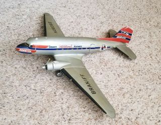 Rare Vintage Braniff International Airways Douglas Dc - 3 Model Plane Airplane