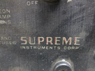 Vintage Supreme Instruments Model 504 - A Tube Tester Multi Meter 5