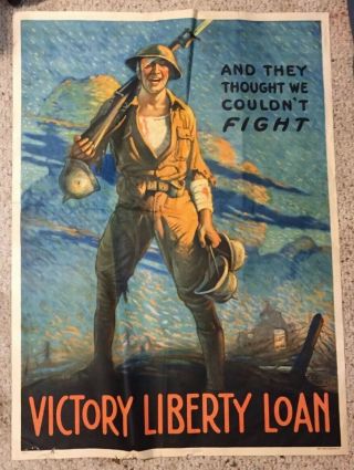 Vintage Poster Wwi - Victory Liberty Loan 1917 - 41 X 30 Full Sheet