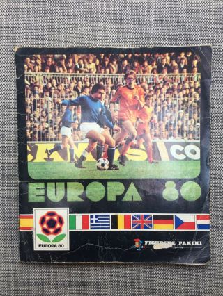 Europa 80 Panini Sticker Album Complete Rare.  Album 100 Complete Italia 80.