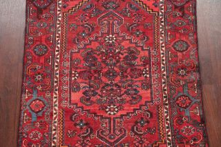 Antique Geometric Tribal Hamadan Area Rug Hand - Knotted Oriental Wool Carpet 4x6 4