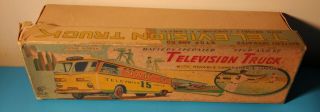 Vintage Battery Operated Television Truck With Cameraman & Camera Japan Box Only