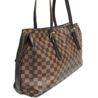 Vintage Auth Louis Vuitton Damier Ebene Chelsea N51119 Tote Shoulder Bag Purse A