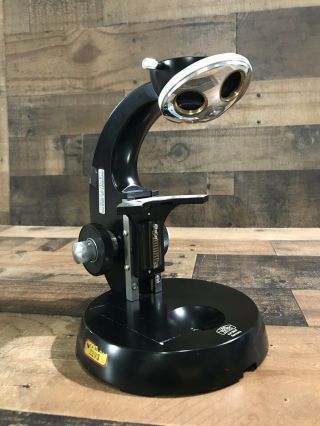 Carl Zeiss - Vintage (1955 - 58) - Black Microscope Stand With 4 Position Turret