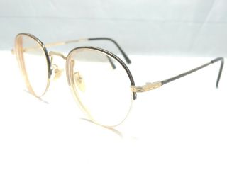 Vintage Polo Ralph Lauren Classic Semi Rimless Round Eyeglass Frames 53mm