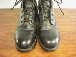Addison Post Vietnam 1979 Black Leather Combat Steel Toe Boots Men ' s Size 7.  5 W 4