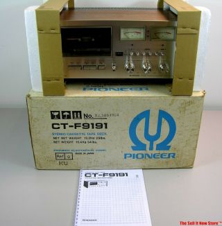 Vintage Pioneer Ct - F9191 Cassette Tape Deck Audio Audiophile Recording Japan