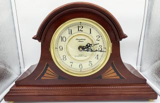 Vintage Strausbourg Manor Quartz Westminster Chime Mantel Clock (large Dial)