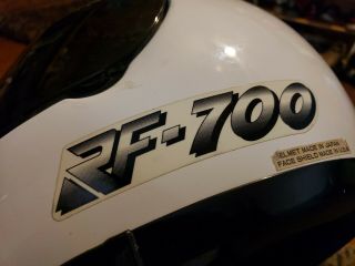 SHOEI RF - 700 vintage White Full Motorcycle Helmet Size S Snell/Dot elite series 4