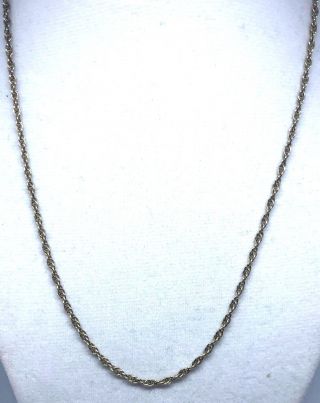 Vintage Signed 9ct Solid Yellow Gold Chain Necklace 18 " 5.  2 Grams