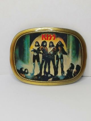 Kiss Vintage 1977 Pacifica Mfg Marked Love Gun Belt Buckle