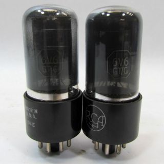 Vintage Rca 6v6gt Smoked Glass Vacuum Tubes - Hickok