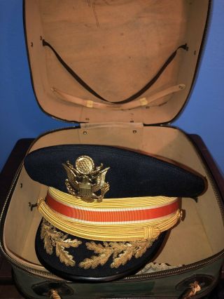 Vintage Vietnam Military Flight Ace Army Officer Hat With Box Rare
