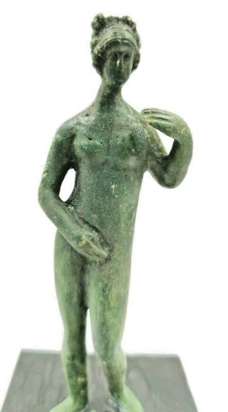 Rare Roman Ca.  100 Ad Bronze Statuette Of Goddess Venus - Aphrodite - R495