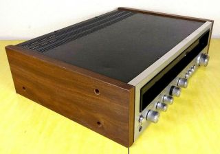 Vtg 1970s Kenwood Stereo Receiver Amplifier Kr - 2400 Wood Sides
