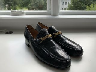 Vintage Gucci Men’s Loafers (black Leather Dress Shoes)
