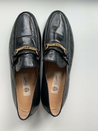 Vintage Gucci Men’s Loafers (Black Leather Dress Shoes) 3