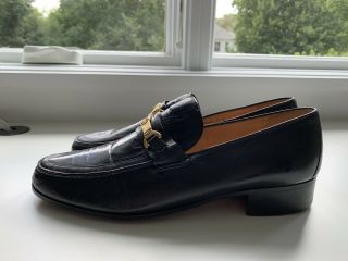 Vintage Gucci Men’s Loafers (Black Leather Dress Shoes) 4