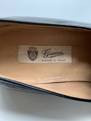 Vintage Gucci Men’s Loafers (Black Leather Dress Shoes) 6