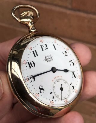 A Gents Large 14ct Gold/filled Antique Pocket Watch.