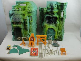 Vintage He Man Masters Of The Universe Castle Gray Skull Near Complete