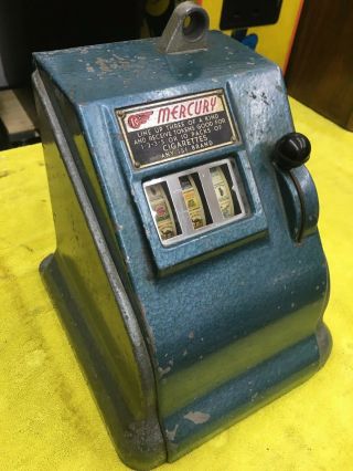 Vintage Mercury Coin Operated Trade Simulator Slot Machine