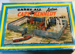 Vintage Marx Carry All Action Cape Kennedy Playset 1968 Looks Complete Space Toy