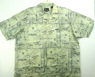 Vtg Karl Kani Button Up Shirt 3X Tupac Biggie Hip Hop Spell Out All Over Print 2