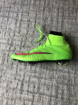 Nike Mercurial Superflys Iv Electric Green And Pink Soccer Cleats Size 9.  5 Rare 6