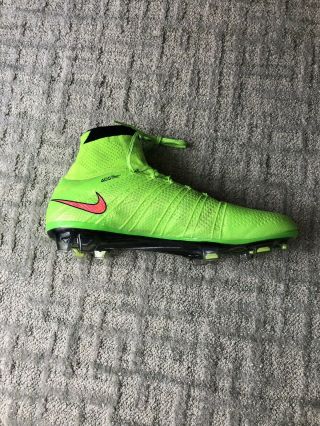 Nike Mercurial Superflys Iv Electric Green And Pink Soccer Cleats Size 9.  5 Rare 7