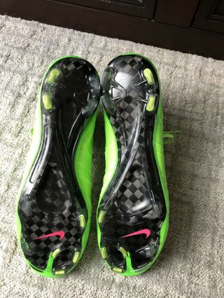 Nike Mercurial Superflys Iv Electric Green And Pink Soccer Cleats Size 9.  5 Rare 9