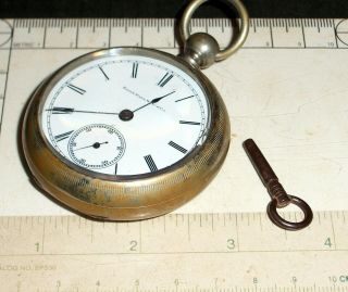 Elgin Early American Antique Key Wind/ Key Set Pocket Watch Grade 97 Circa 1889
