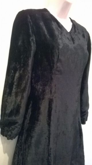 Gianni Versace Versus vintage black velvet skater dress Size 26/40 UK 8 - 10 5