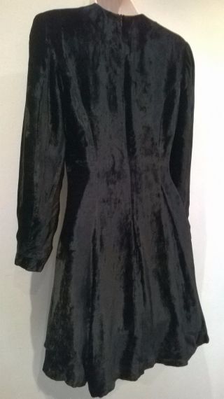 Gianni Versace Versus vintage black velvet skater dress Size 26/40 UK 8 - 10 7