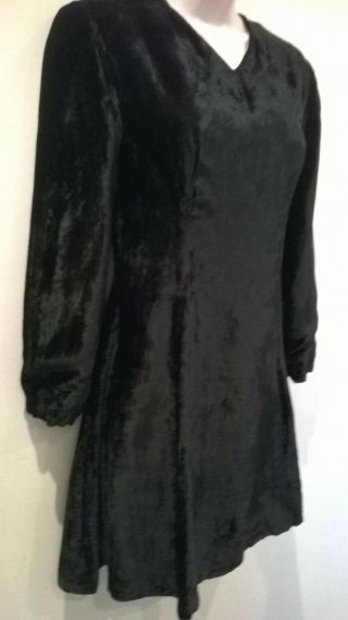 Gianni Versace Versus vintage black velvet skater dress Size 26/40 UK 8 - 10 8