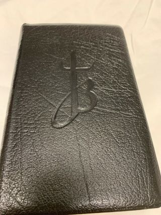 Vintage,  The Jerusalem Bible 1966 Black Leather DoubleDay 3