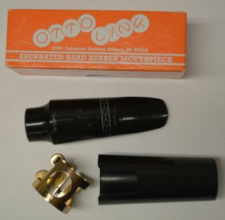 Otto Link Vintage 7 Hard Rubber Tenor Sax Mouthpiece W/cap And Ligature