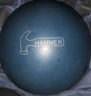 Vintage Urethane Blue Hammer Bowling Ball Fab 13 lbs 6