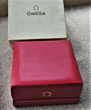 VINTAGE OMEGA WATCH BOX WITH OUTER 1960 ' S - - EX CLOSED RETAILER 2
